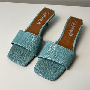 L’Intervalle Leather Kitten Heel Sandals